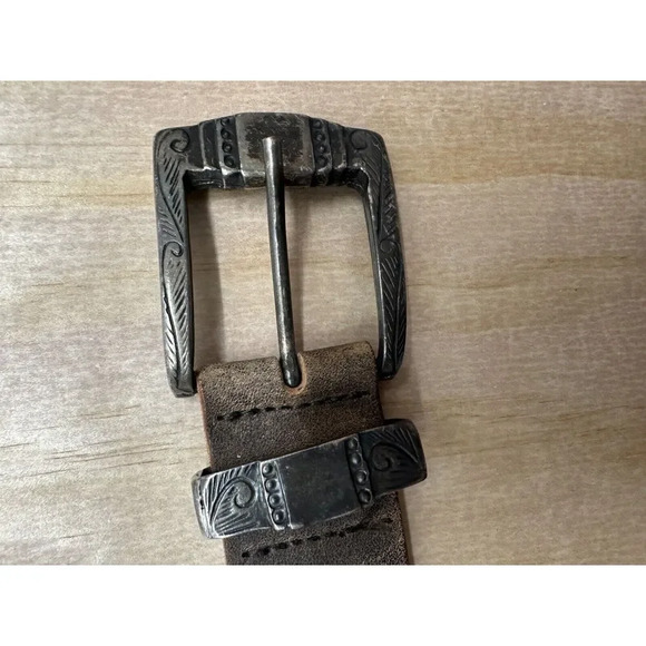 TOPFER Brown  Leather Gold Buckle and designs Sz 95 (US 38),  Bavaria, Germany - Picture 6 of 9